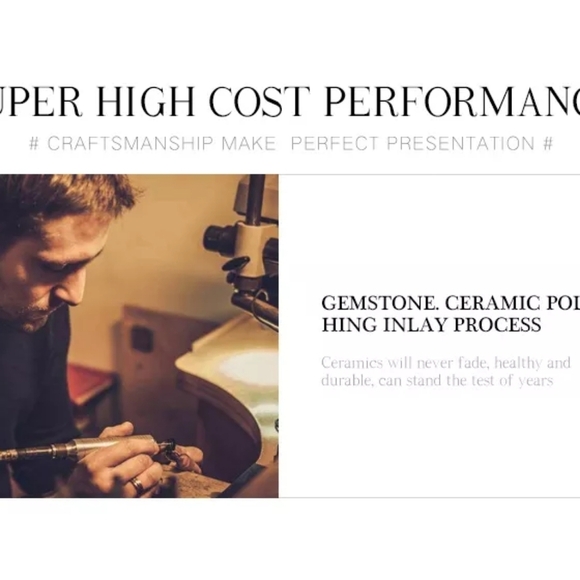 NEW Luxury‎ White Ceramic Diamond Hoop Earrings - Picture 11 of 15